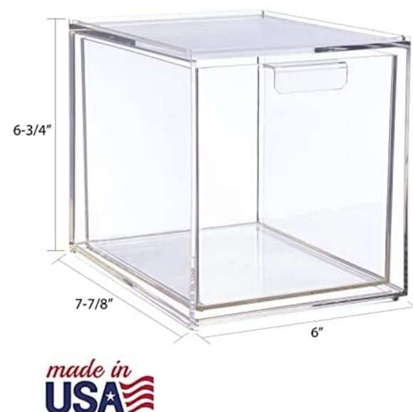 STORi Audrey Stackable Clear Plastic Organizer Drawers | 2 Piece Set | 6.75-Inch - Picture 5 of 7